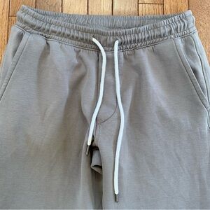 Tan American Eagle Men's Medium Jogger Sweatpants with White Drawstrings